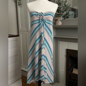 Patagonia Teal and Gray Organic Cotton High-Low Dress / Skirt